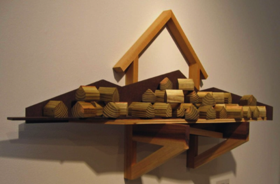 Developers Delight/Changing Vistas, Disappearing Green Spaces
Mixed Wood
35”L. x 10¼”W. x 22½”H.
2007